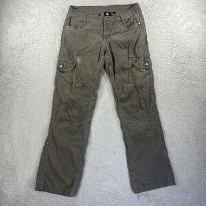 Kuhl Pants Womens 8 Reg Green Cargo Convertible Roll Tab Hiking Climbing Splash